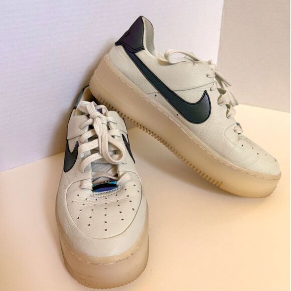 Nike Shoes - Nike Air Force 1 Sage Low LX Spruce Aura Iridescent Size 8.5 AR5409-003 Platform
